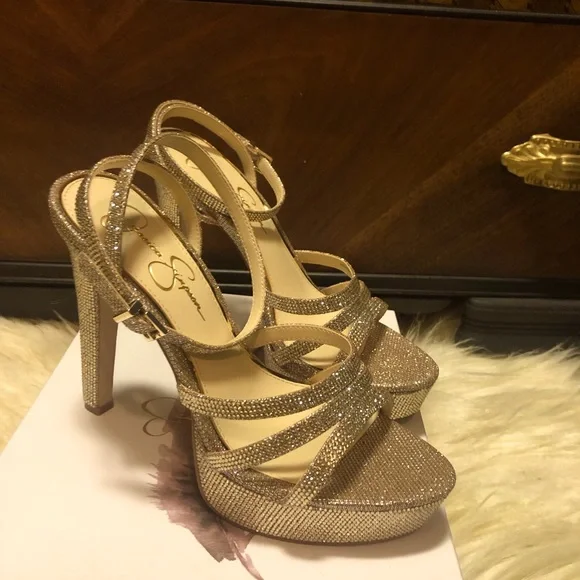 Jessica Simpson Women's Balina Heeled Sandal - Ankle Strap Platform Dress Sandals With Embellishments - View #3
